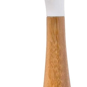 Bamboo Handle Dish Brush – Sustainable Kitchen Cleaning with Tough Bristles - Natural Dish Scrubber & Cast Iron Cleaner - Long Handle Brush for Dishes, Pots, and Pans, White